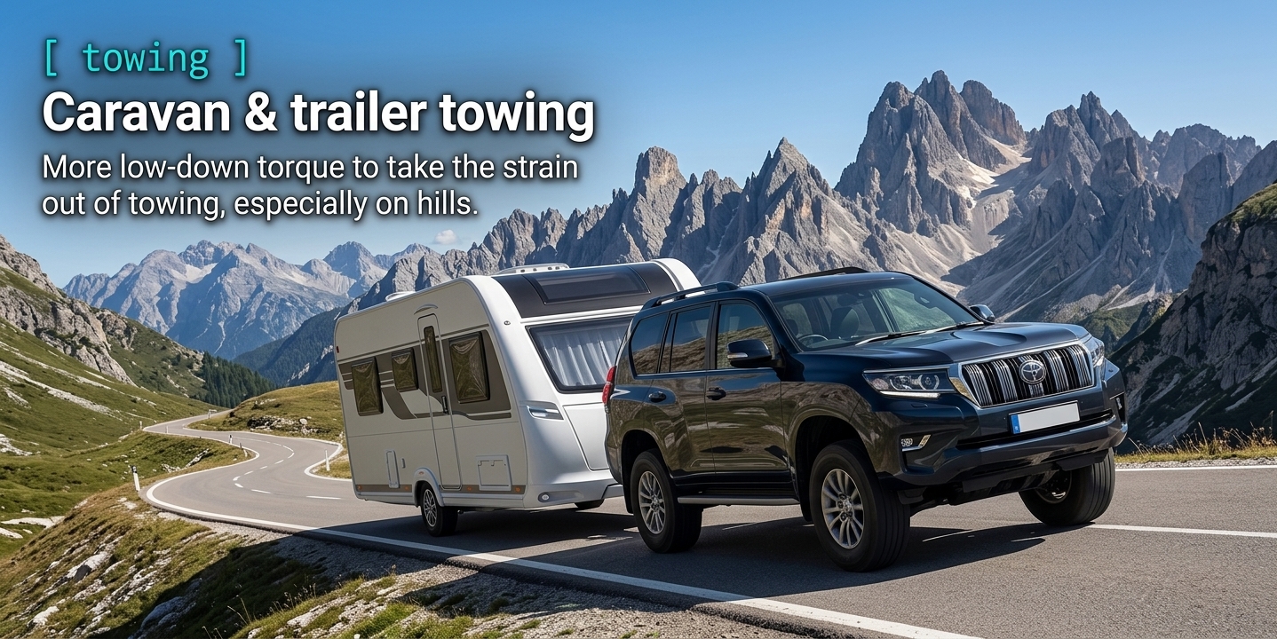 Caravan and trailer towing — more low-down torque to take the strain out of towing