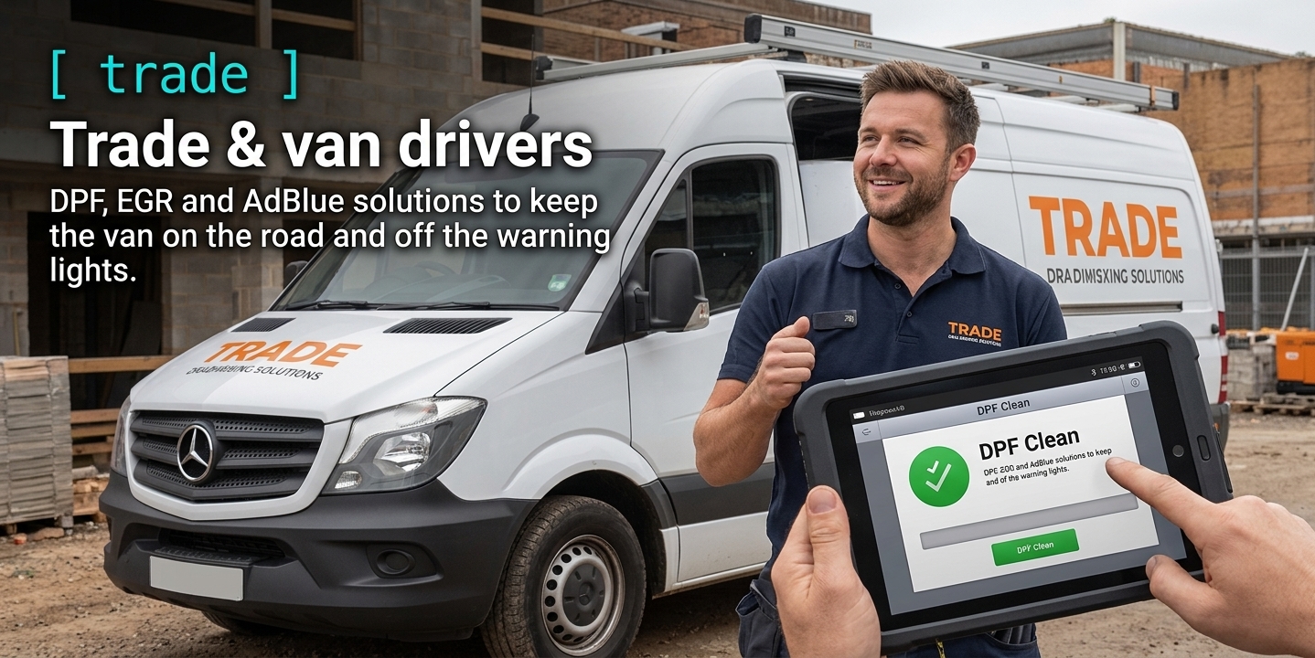 Trade and van drivers — DPF, EGR and AdBlue solutions to keep the van on the road